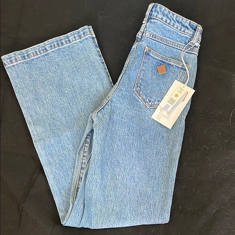 A Brand Classic Blue Straight Leg Denim Jeans